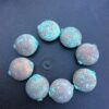 Exotic copper beads with patina - 8 Pieces