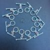 Solid copper clasps with real patina - 12 Sets
