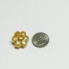 Gold Foiled Glass Flower Bead - 2 Piece - Image 2