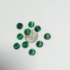 Foiled Glass Emerald Green Coin Beads - 50 Pieces - Image 2