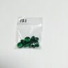 Foiled Glass Emerald Green Coin Beads - 50 Pieces - Image 3