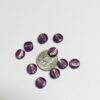Foiled Glass Amethyst Coin Shaped Beads - 30 Pieces - Image 2