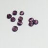Foiled Glass Amethyst Coin Shaped Beads - 30 Pieces