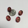 Vintage German glass Intaglia Buddha Bead in Red - 16 Pieces - Image 4