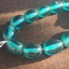 Teal Resin Barrel Beads - 52 Pieces