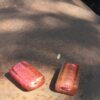 Padparadscha color lampwork Foiled Glass Bead - 4 pieces - Image 4