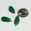 Vintage Glass Wire Wrapped Components in Jade Green - 12 Pieces - Image 4