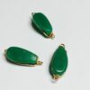 Vintage Glass Wire Wrapped Components in Jade Green - 12 Pieces - Image 3