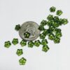 Olive Green Glass Flower Beads - 120 Pieces - Image 3