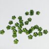 Olive Green Glass Flower Beads - 120 Pieces