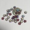 Amethyst AB Vintage Glass Daisy Beads - 60 Pieces #278 - Image 3