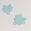 Powder Blue Lucite Leaf Pendants- 8 Pieces