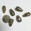 Artisan made Lampwork India Glass Drops in Light Green - 24 Pieces - Image 3