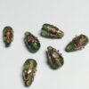 Artisan made Lampwork India Glass Drops in Light Green - 24 Pieces