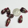 Artisan made Lampwork India Glass Drop Beads in Ruby Red - 24 Pieces - Image 3