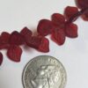 Vintage Glass Leaves in Transparent Red - 50 Pieces - Image 3