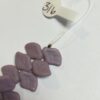 Vintage Glass Leaves in Purple Cream - 54 Pieces - Image 2