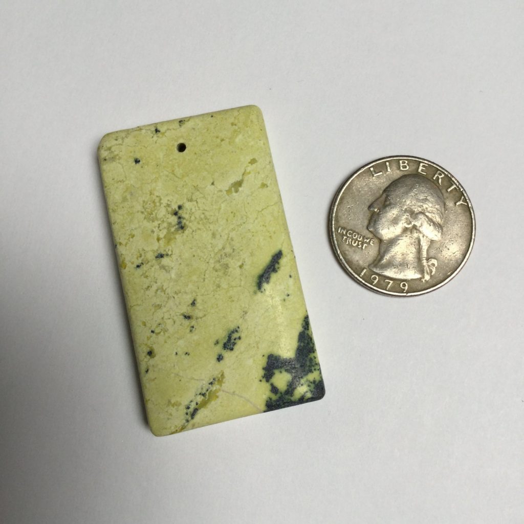 Yellow Turquoise Stone Pendant 4 Pieces BeadHoliday