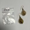 Black and Gold Blown Glass Drop Earrings - Image 4