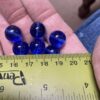 Vintage German sapphire glass rounds 12mm, 10 pieces sku:269-a