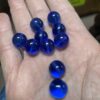 Vintage German sapphire glass rounds 12mm, 10 pieces sku:269-a - Image 2