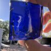 Lead glass Sapphire color for Faceting 396.6 1/2 brick LGS1
