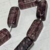 One dozen strands amethyst/black 5x10 mm rectangle India glass 12 strands - Image 2