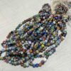 One dozen strands  mixed colors 4-6mm India glass millifiori tiny round beads. So cute!!