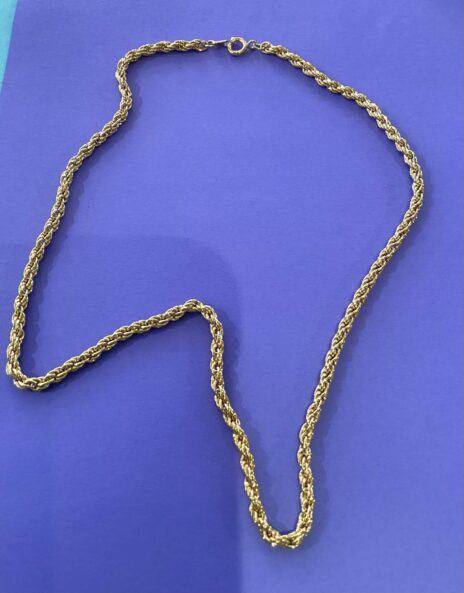 Vintage Gold Plated Rope chain 20in (includes 2) - Image 2