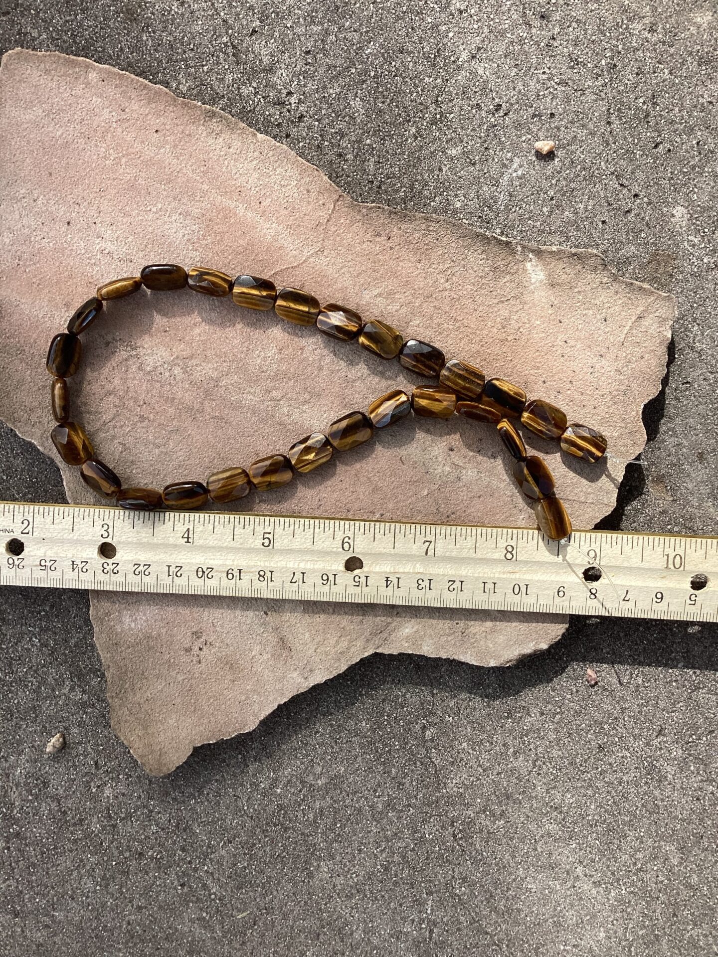 Rectangular tigers eye beads-15.5” strand - Image 4