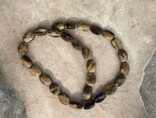 Large oval tigers eye beads-15.5” strand