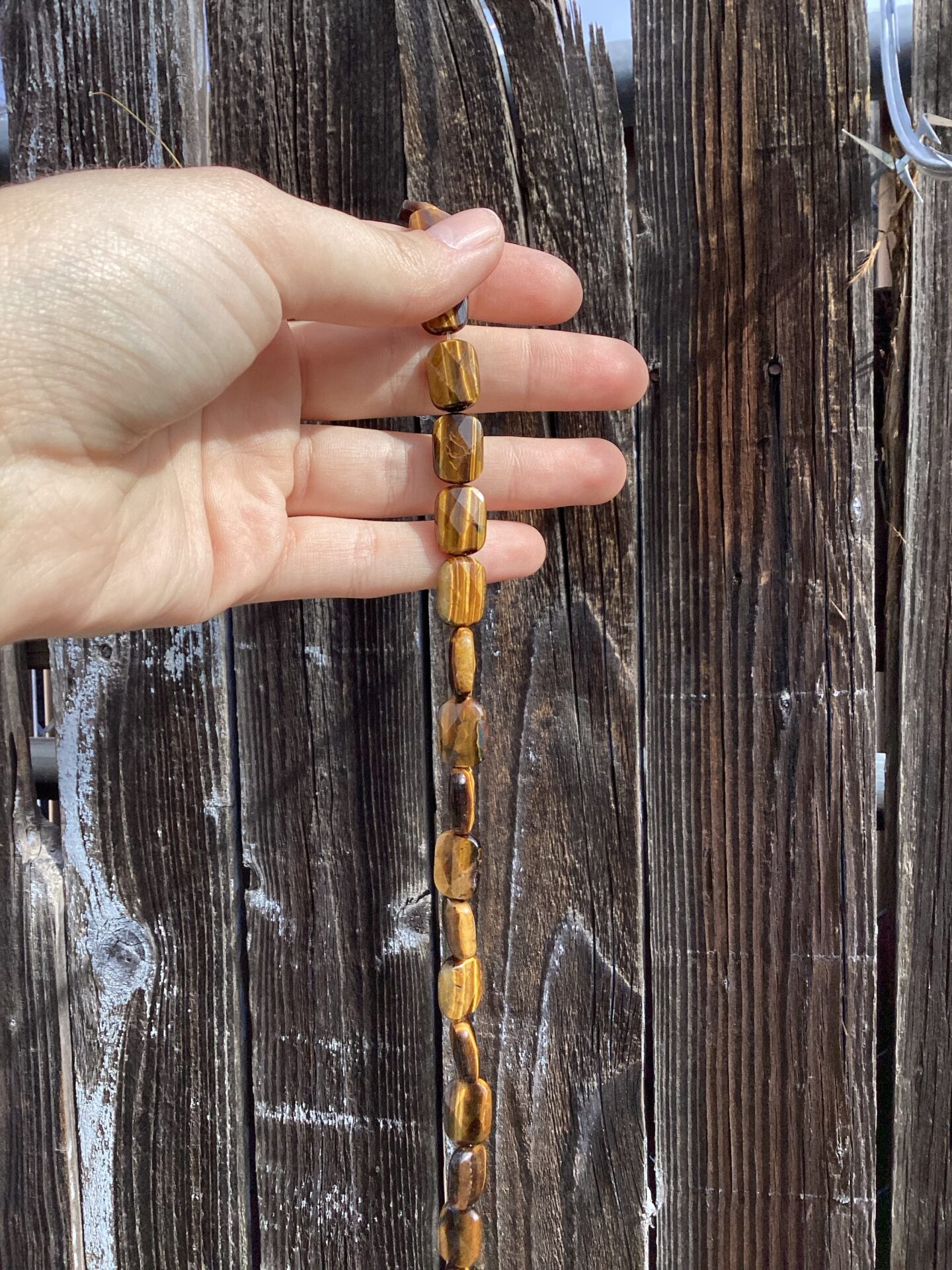 Rectangular tigers eye beads-15.5” strand - Image 2