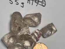 TA2 55 grams clear/champagne topaz facet rough